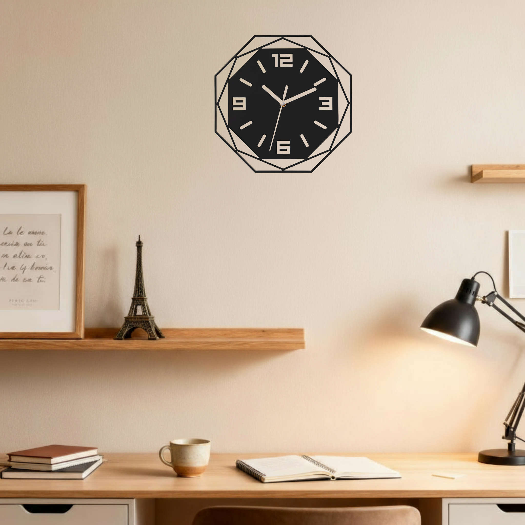 Horloges murales : Horloge Murale Silencieuse au Design Minimaliste Acrylique dans de Marche Lino