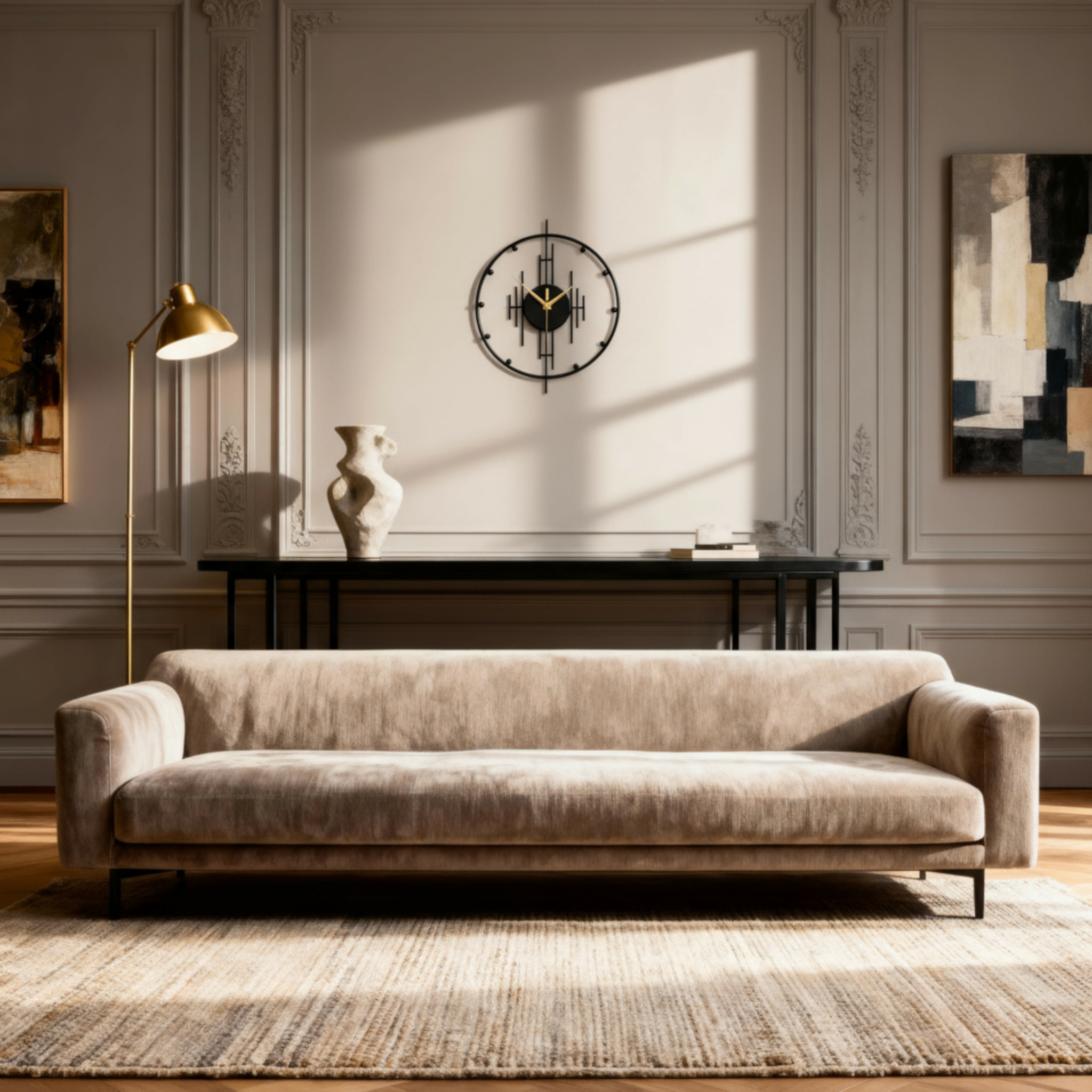 Horloges murales : Horloge Murale en Métal au Design Moderne. dans de Marche Lino