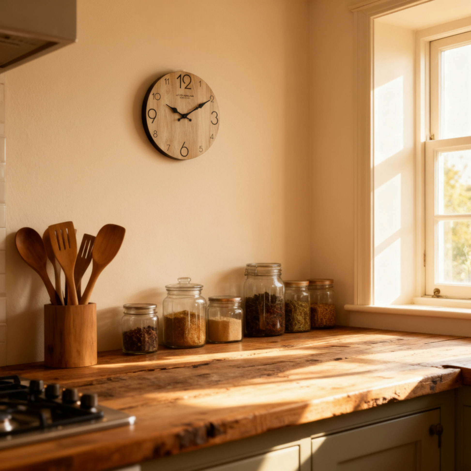 Horloge Murale en Bois au Design