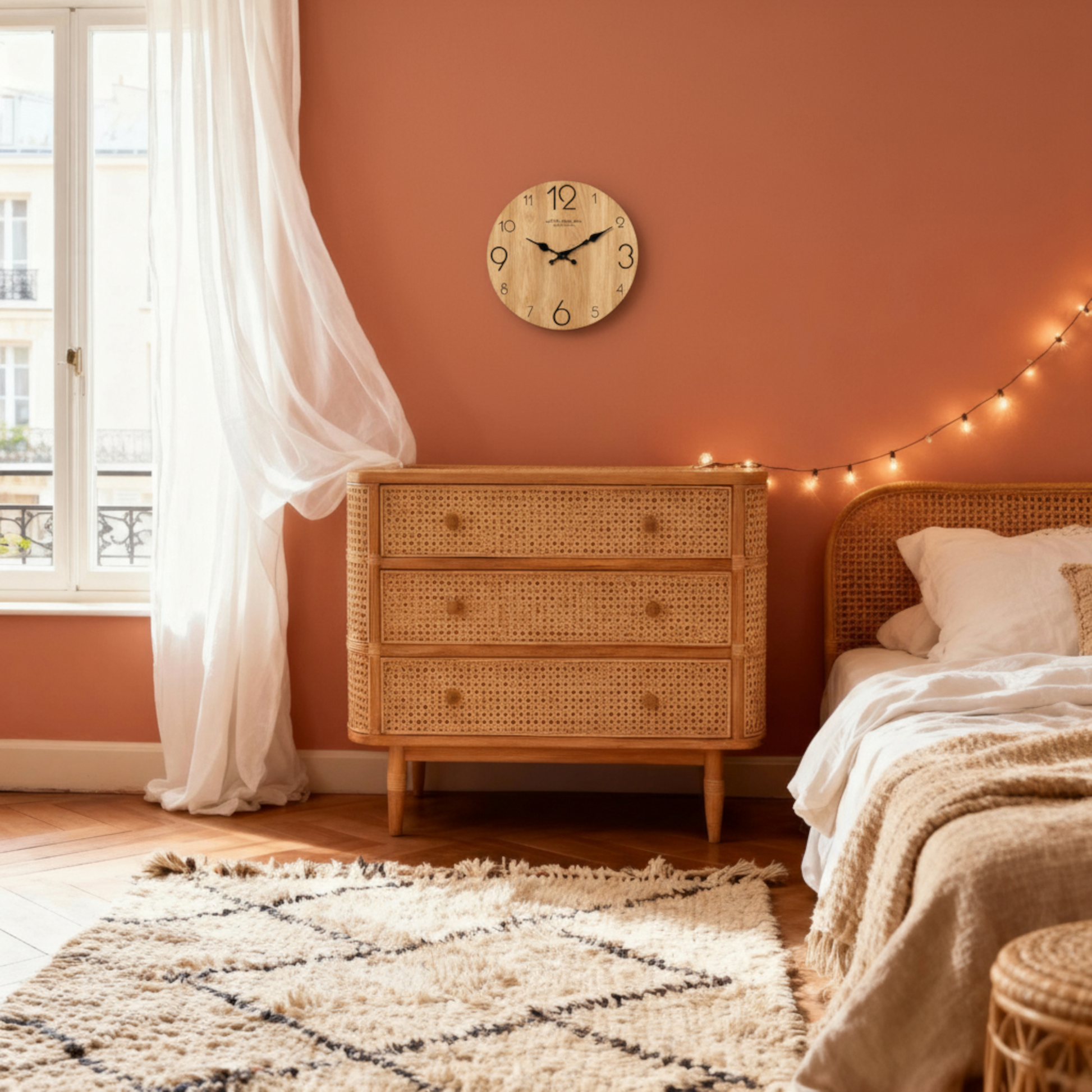 Horloge Murale en Bois au Design