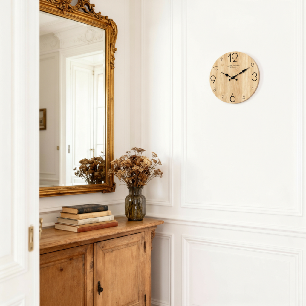 Horloge Murale en Bois au Design
