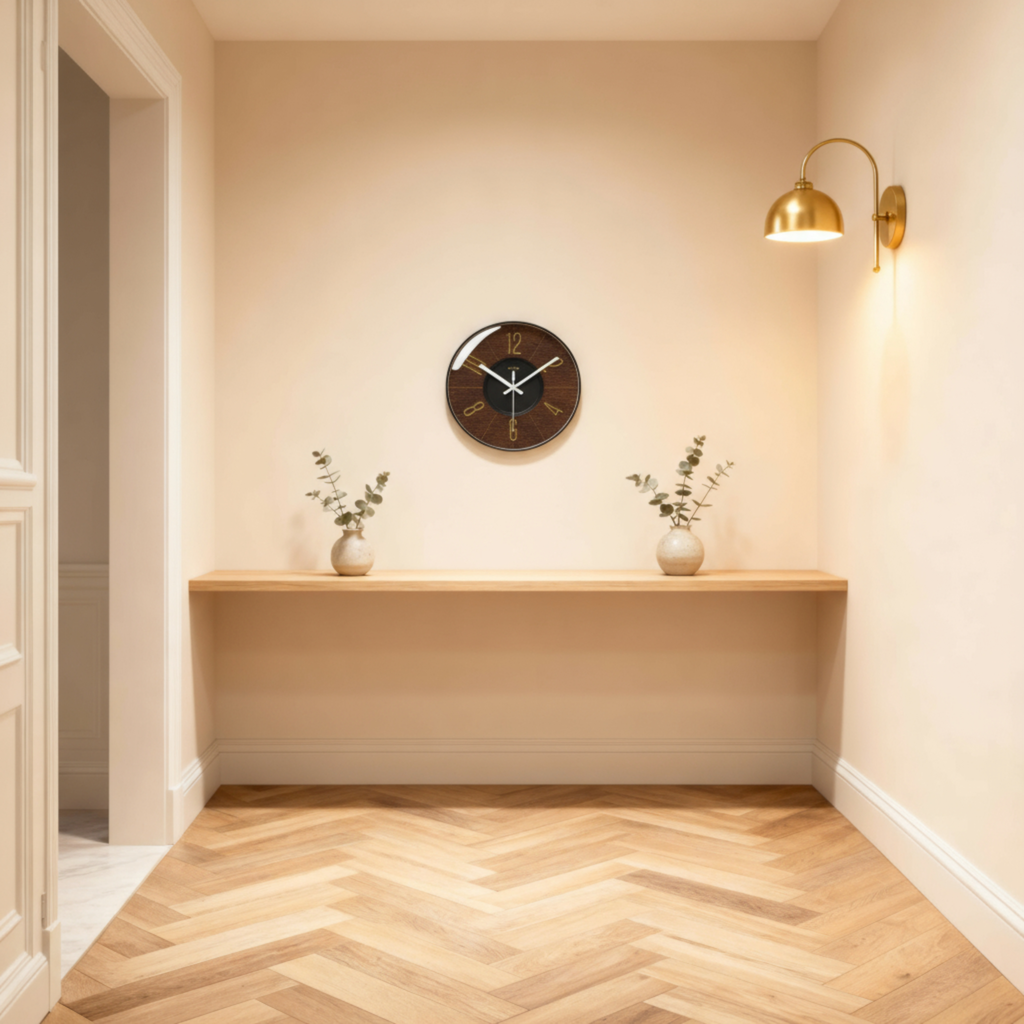 Horloges murales : Horloge Murale Vintage au Design Verre Accessoires De Maison dans de Marche Lino