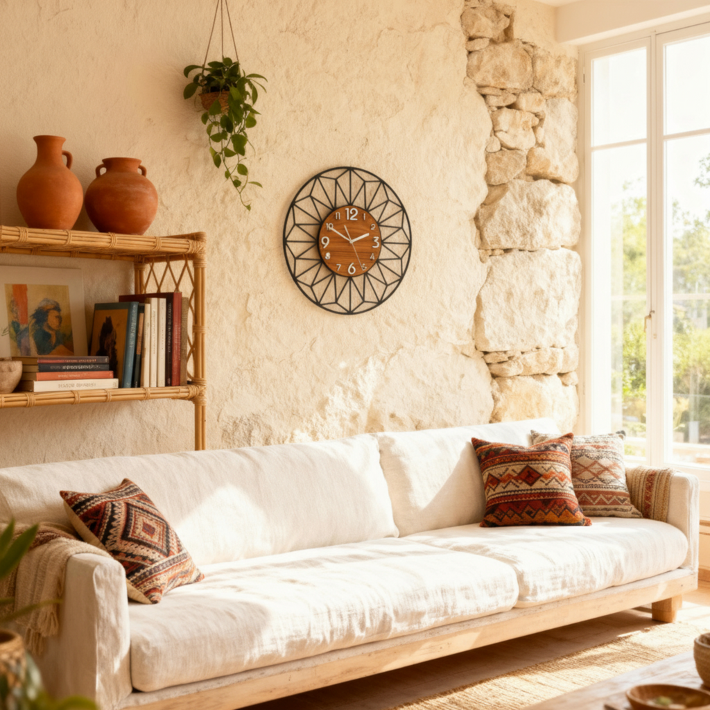 Horloge Murale en Bois au Design