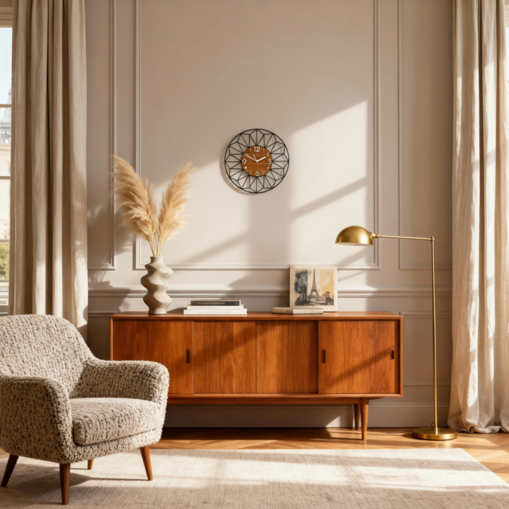 Horloge Murale en Bois au Design
