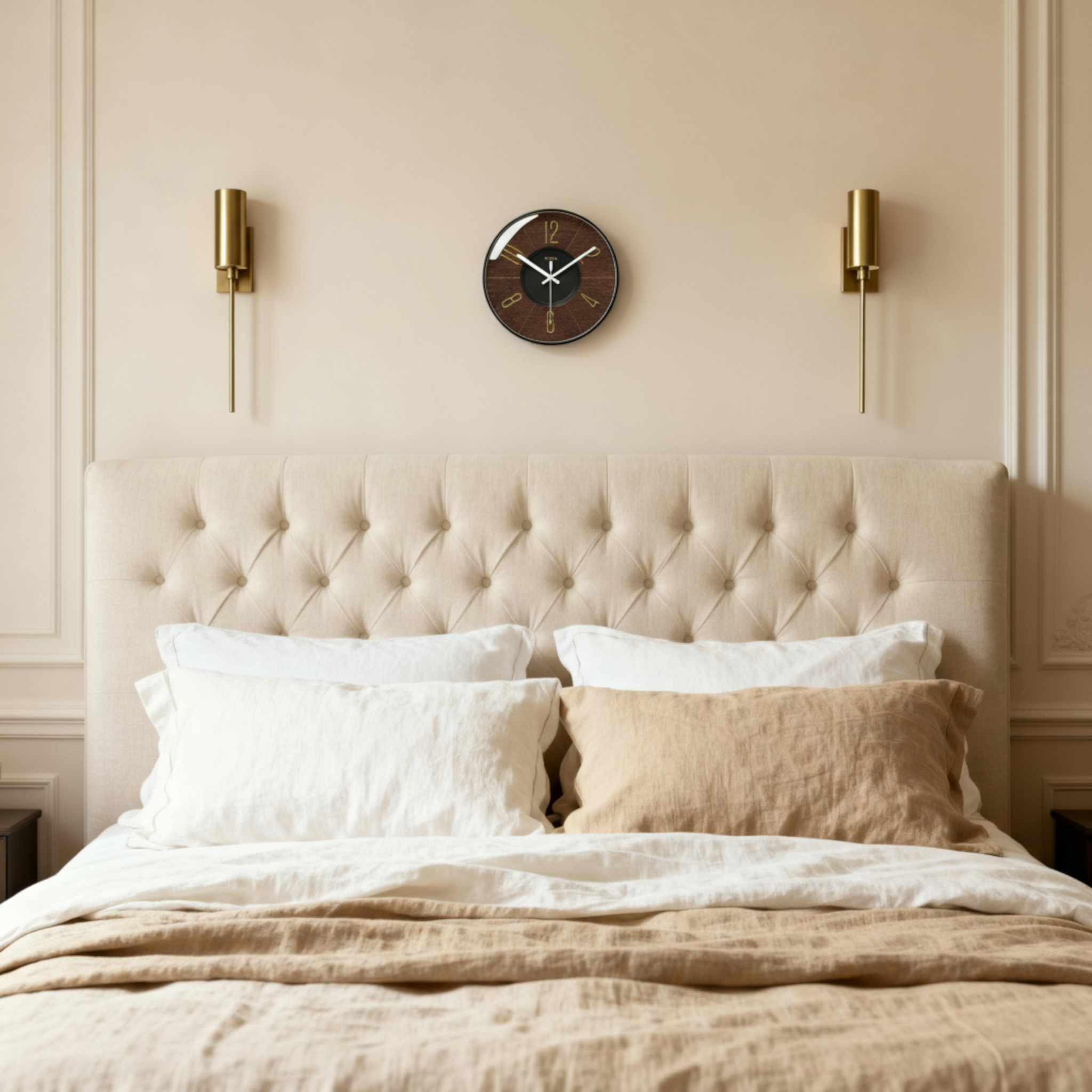 Horloges murales : Horloge Murale Vintage au Design Verre Accessoires De Maison dans de Marche Lino