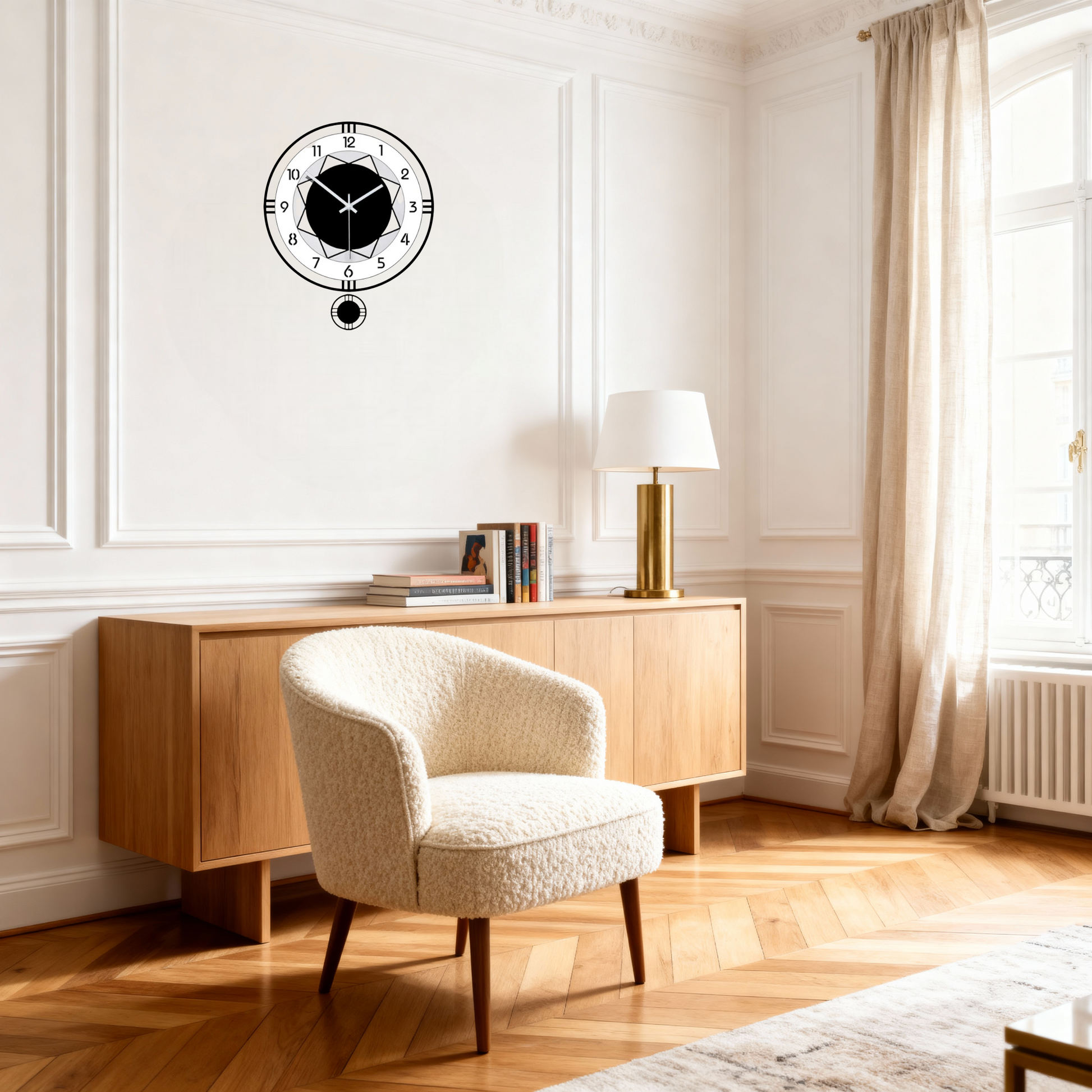 Horloge Murale Design Minimaliste Verre