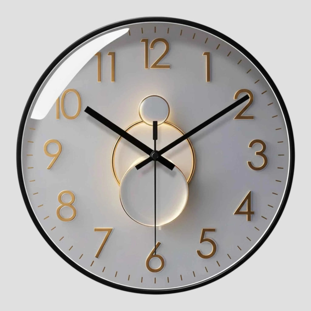 Horloge murale à quartz – Design décoratif moderne, 12 pouces