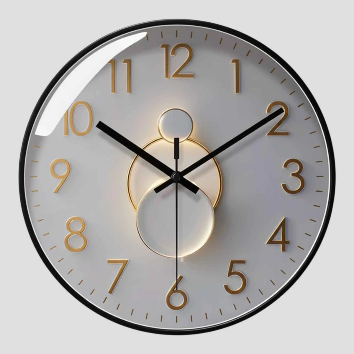 Horloges murales : Horloge Murale à Quartz Accessoires Maison Décor Maison dans Noir de Marche Lino
