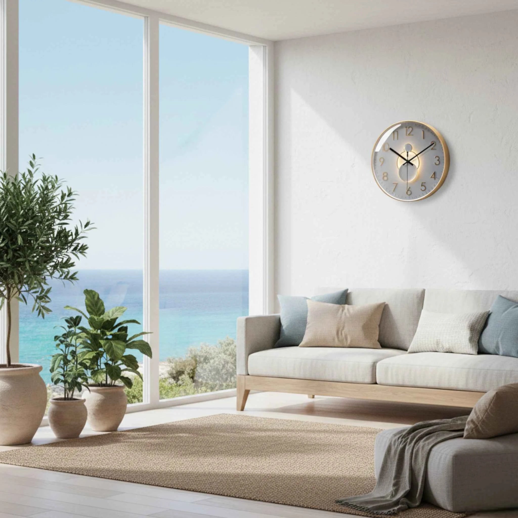 Horloges murales : Horloge Murale à Quartz Accessoires Maison Décor Maison dans de Marche Lino