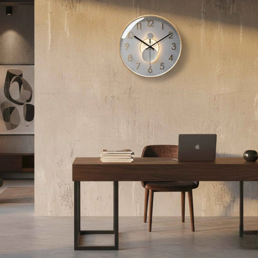 Horloge murale à quartz – Design décoratif moderne, 12 pouces