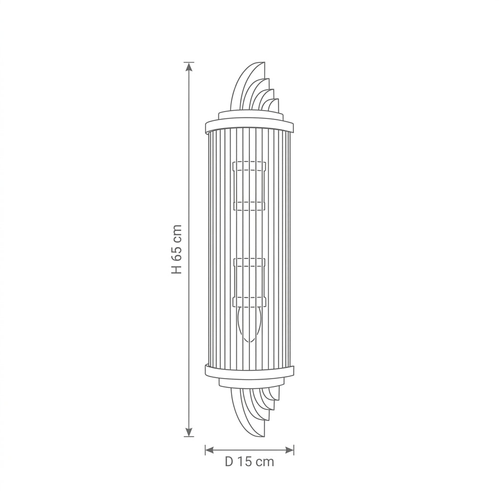 Wandlampe : Applique Murale Gatsby - Élégance Art Déco en Or dans de Roselva