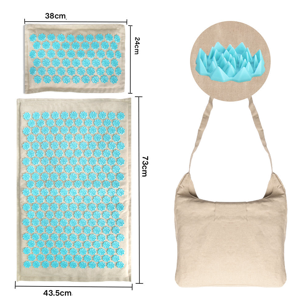 Tapis d'Acupression & Oreiller - 5500 Points de Pression