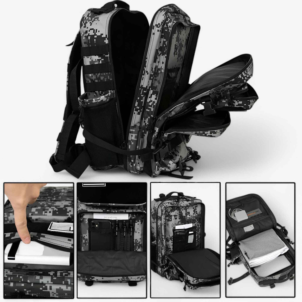 Sac à dos Tactique Militaire 40L Imperméable - Robuste, Multi-poches pour Outdoor, Trekking et Survie