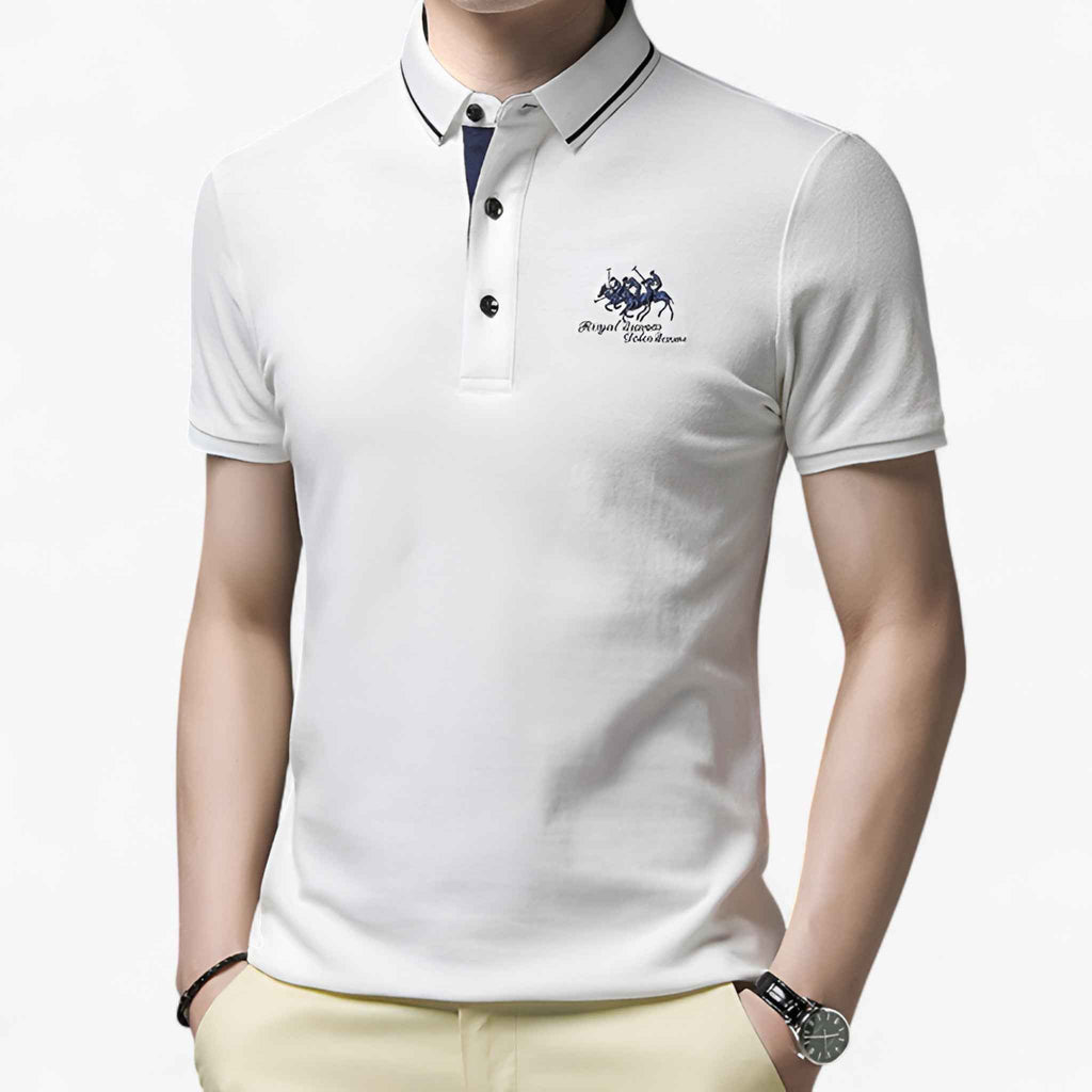 Polo Homme Noir - Respirant Coton Piqué pour Comfort Fit & Durabilité