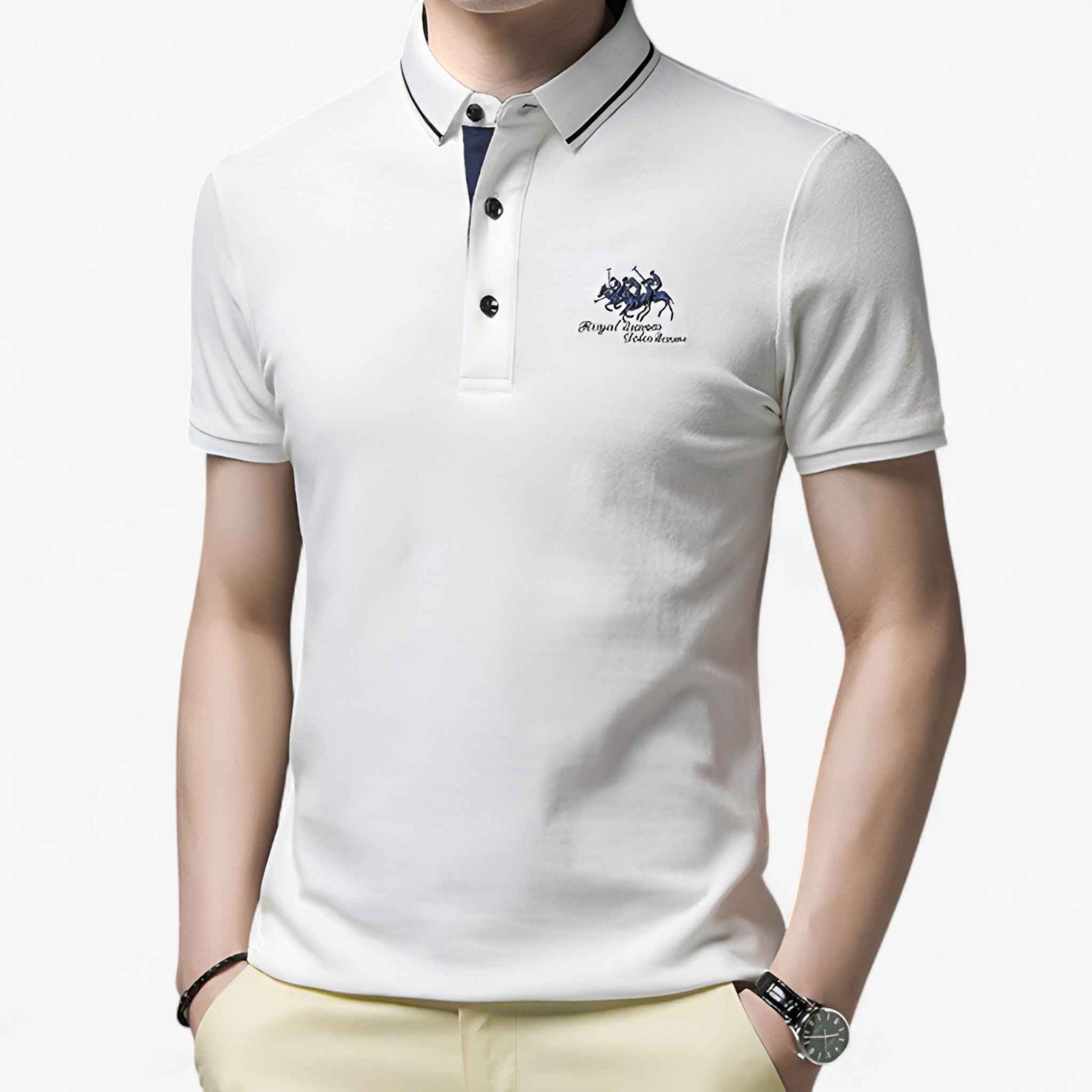 Polo Homme Noir - Respirant Coton Piqué pour Comfort Fit & Durabilité