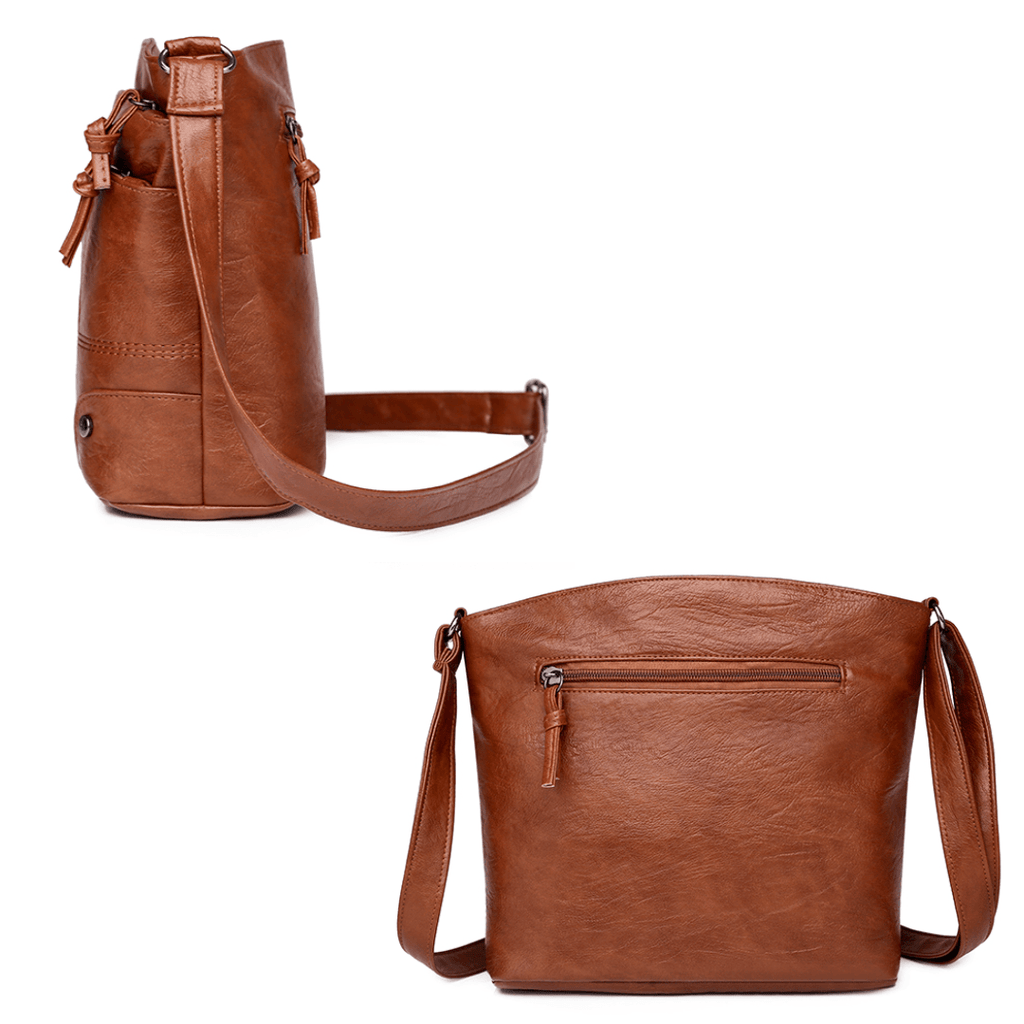 Toli™ - Vintage leren schoudertas