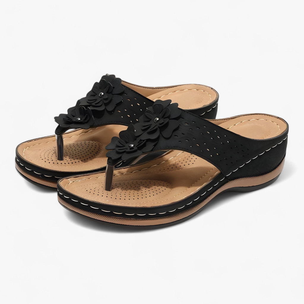 Sandals : Sandales Femme Élégantes en Cuir Véritable : Confortables, Légères et Respirantes pour l'Été dans Néron de Marche Lino