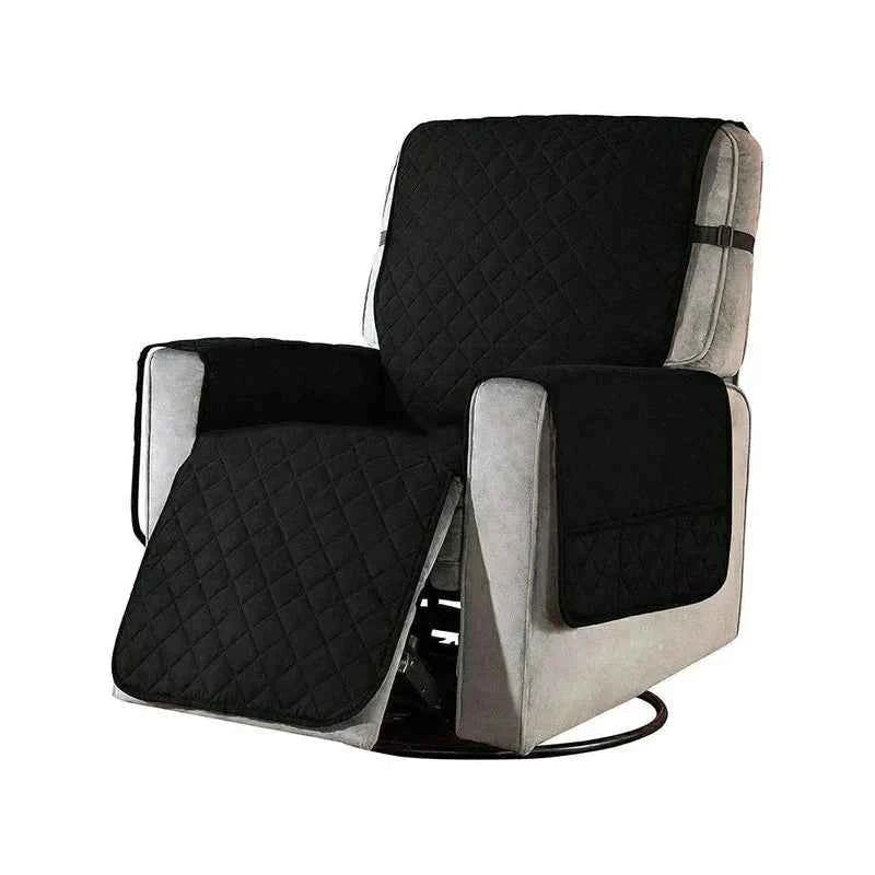 Recliner Cover : Housses universelles douces pour fauteuil Lin dans Noir de Marche Lino