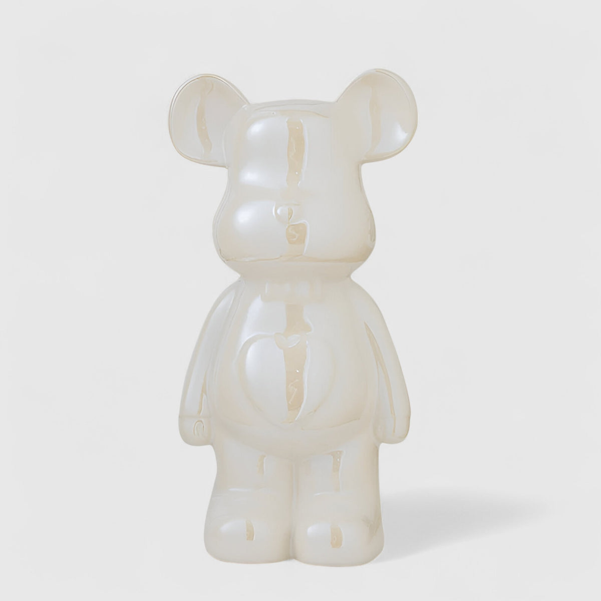 Figurines : Statuette Ours Blanc en Céramique Luxe 28cm - Décoration Moderne Design Élégante et Chic dans Blanc de Marche Lino