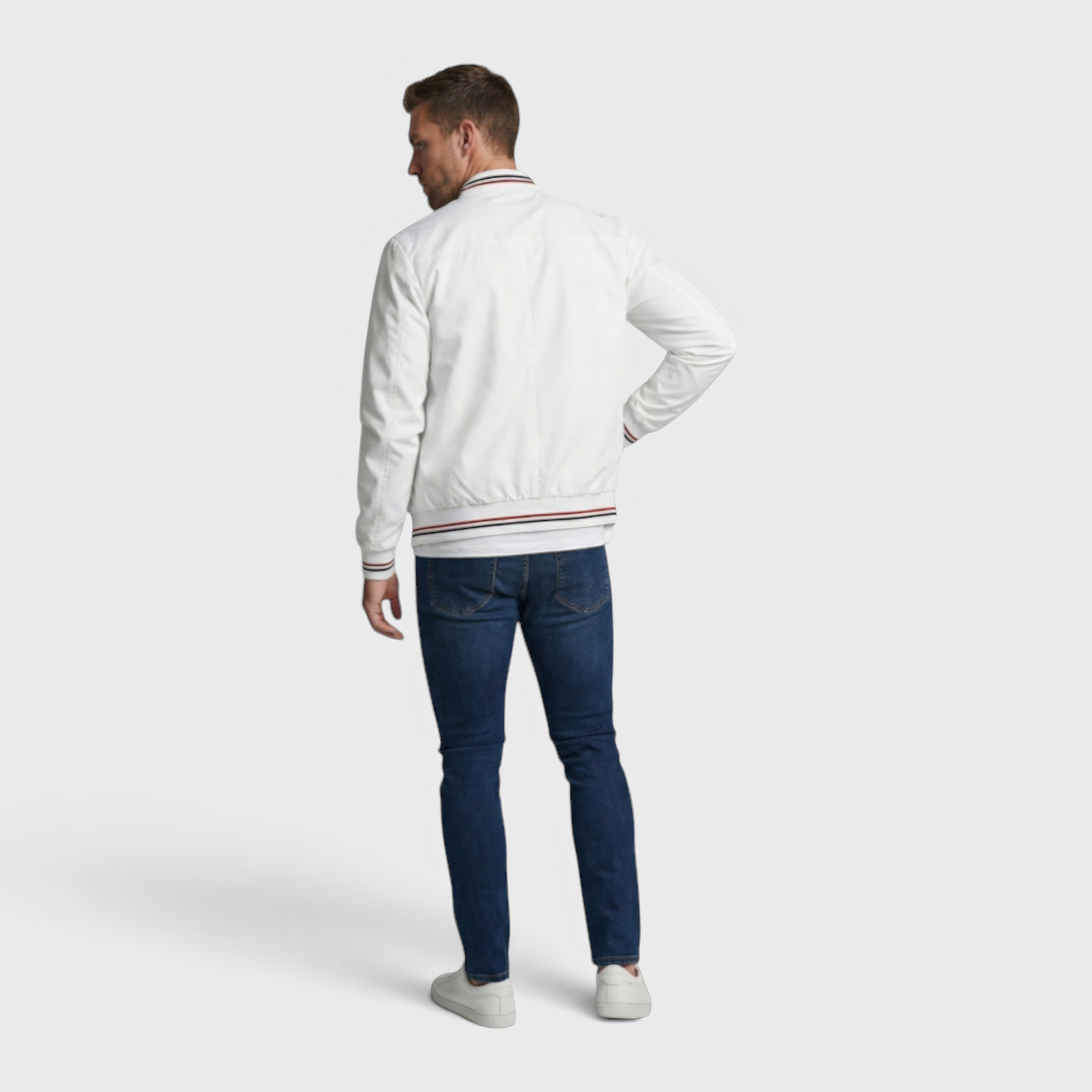 AS - Mens - Bomber Jacket : Blouson Bomber Homme Déperlant - Col Montant Style Moderne dans de Loranza