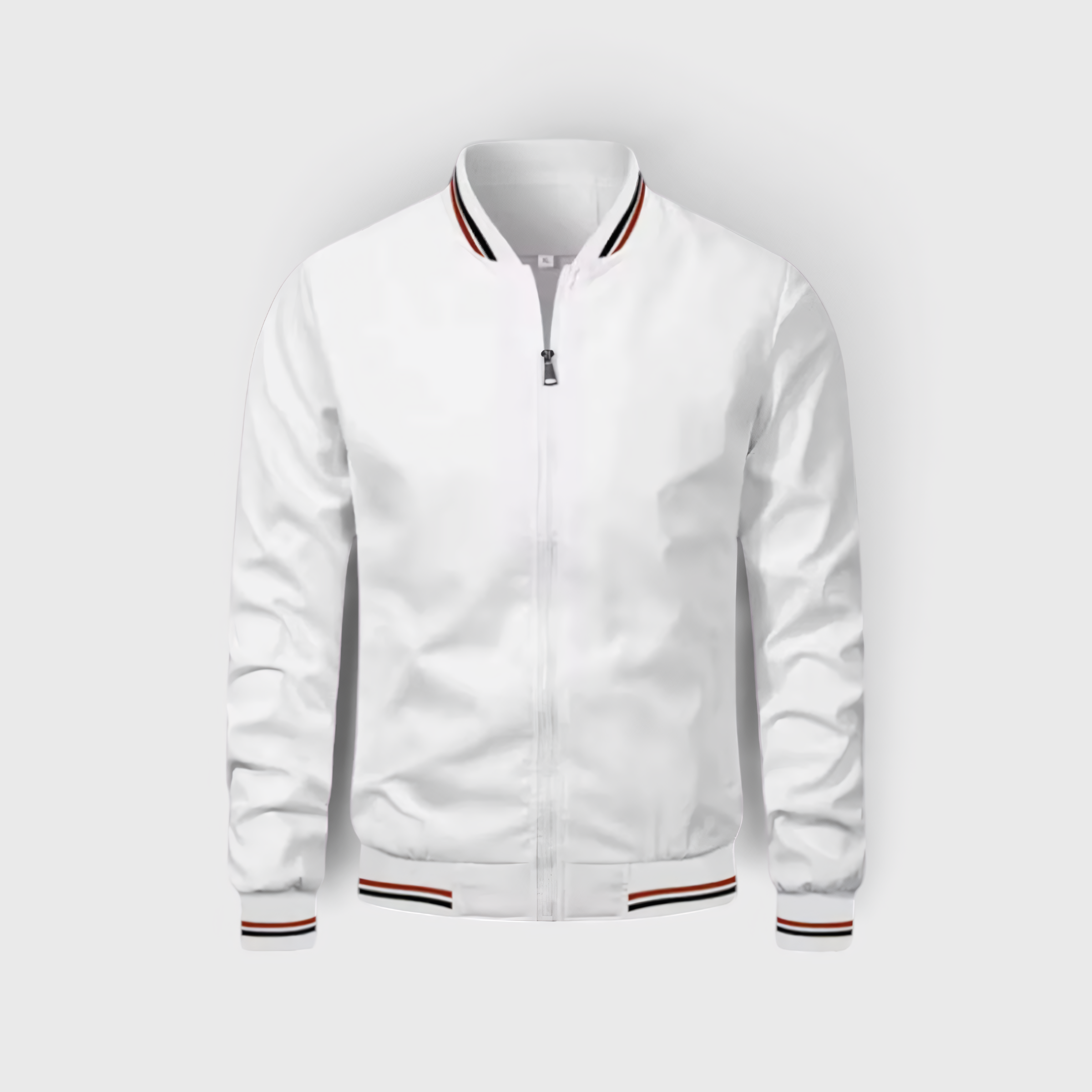 AS - Mens - Bomber Jacket : Blouson Bomber Homme Déperlant - Col Montant Style Moderne dans Blanc de Loranza