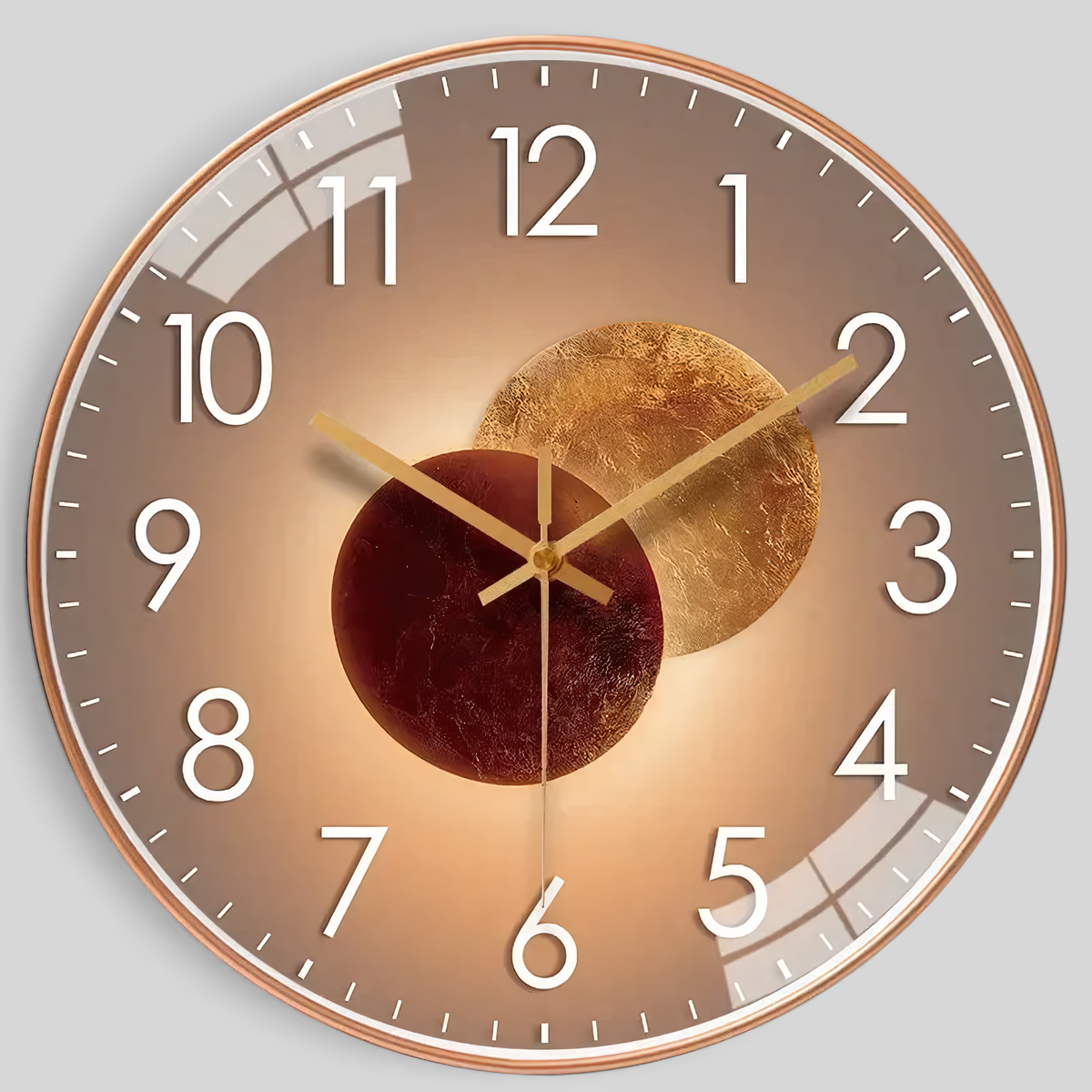 Horloge murale silencieuse ronde - Design épuré 30 cm