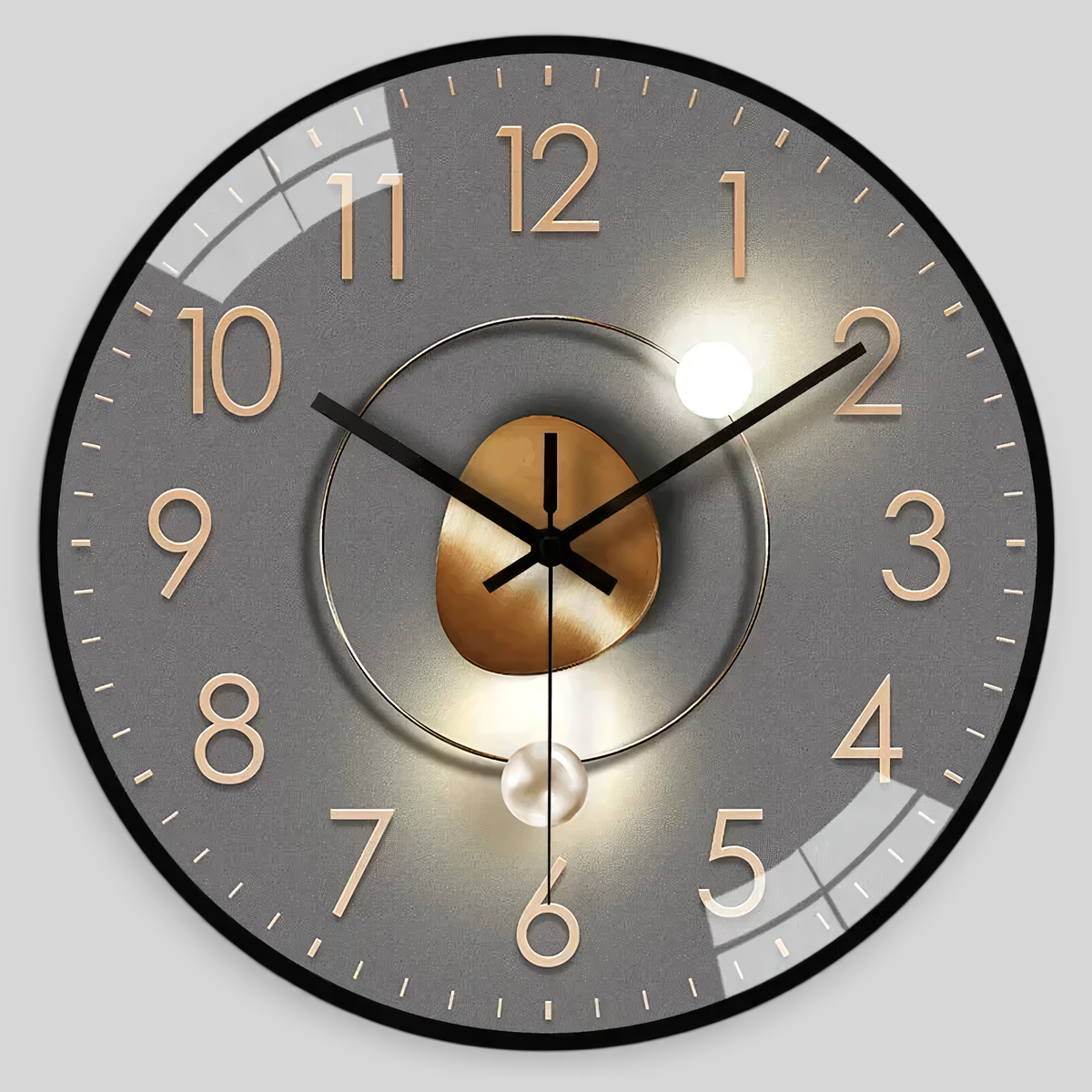 Horloge murale silencieuse ronde - Design épuré 30 cm