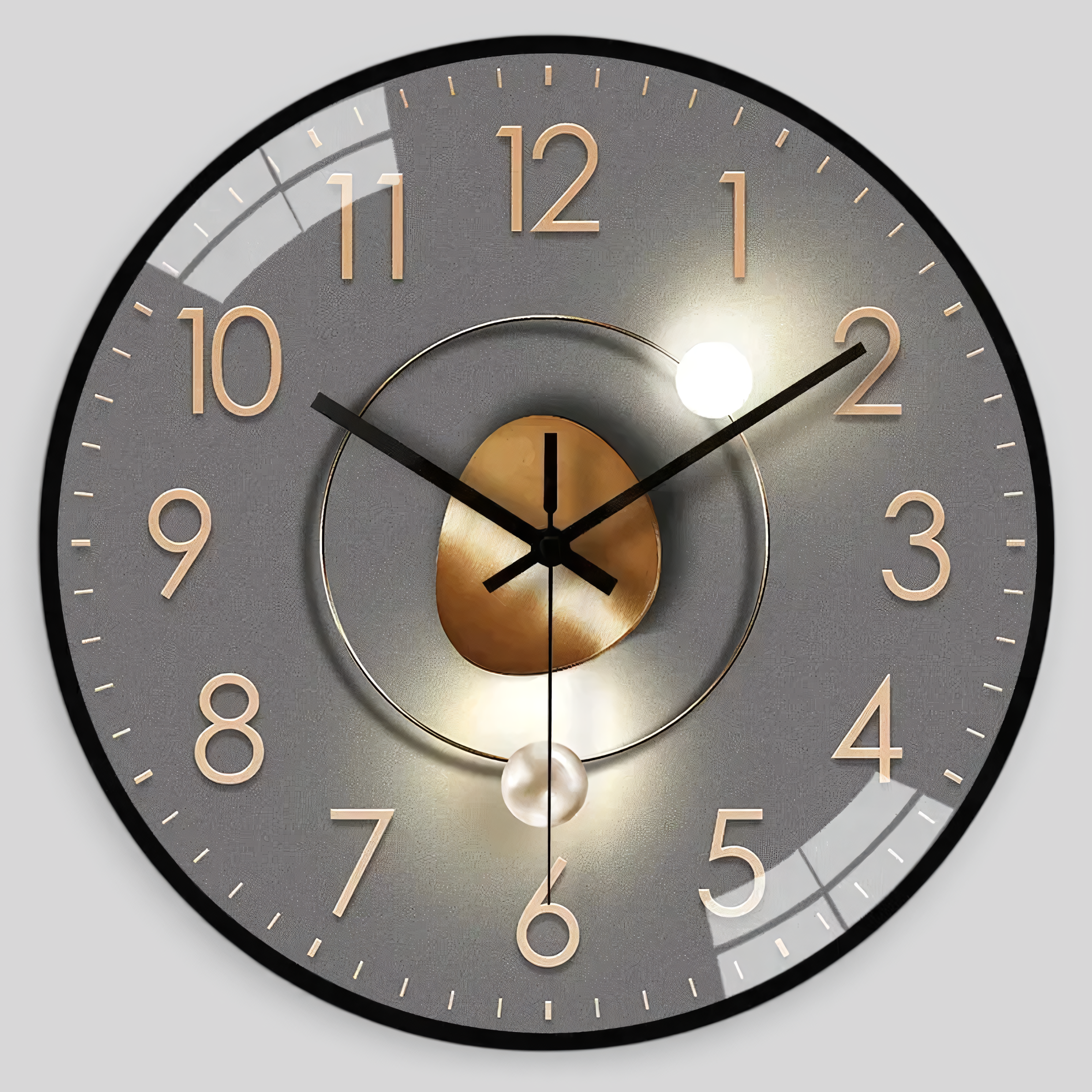 Horloge murale silencieuse ronde - Design épuré 30 cm
