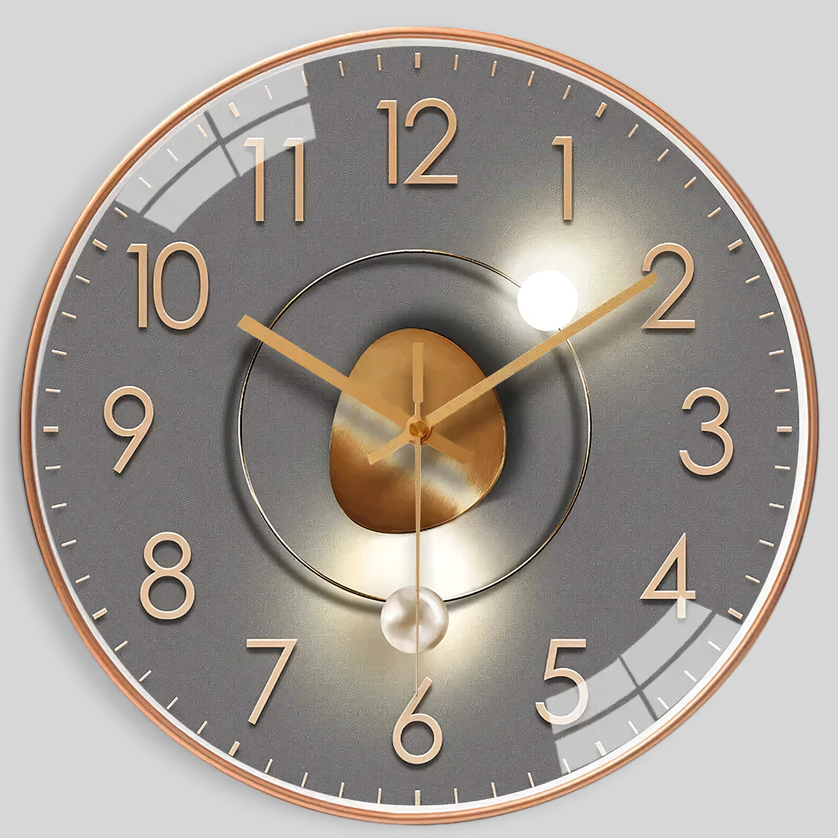 Horloge murale silencieuse ronde - Design épuré 30 cm