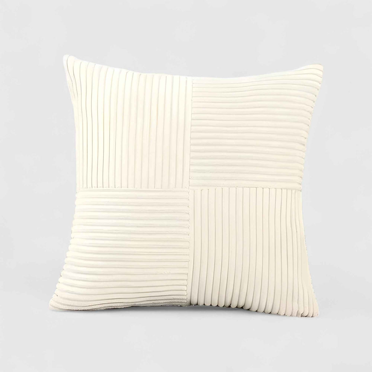 Housses de coussin : Housse de Coussin Velours Côtelé Accessoires De Maison dans Blanc 45cm x 45cm de Marche Lino