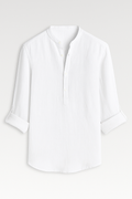 Chemise Homme Légère en Lin, Respirante, Manches Longues