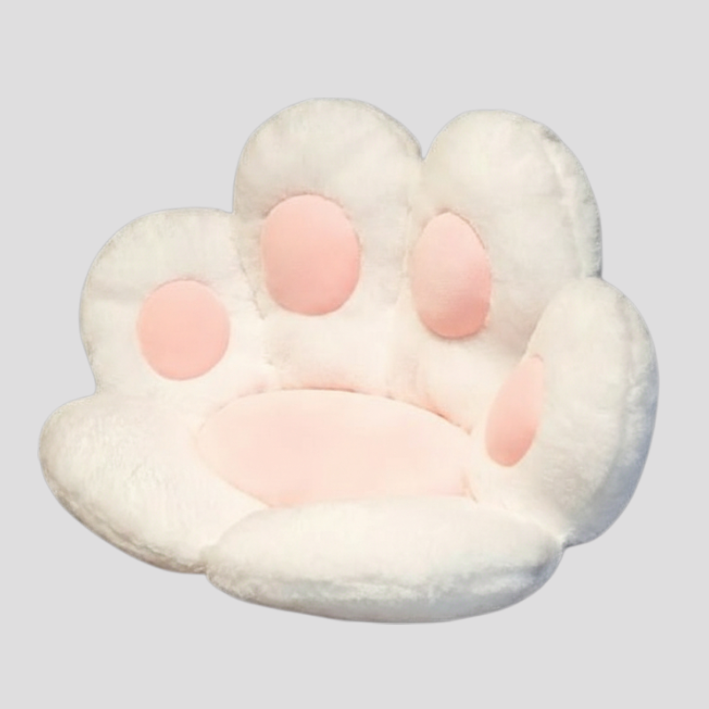 Coussins et Plaids : Coussin de Sol Kawaii en Peluche Coton Accessoire Maison dans BLANC 70x60cm de Marche Lino