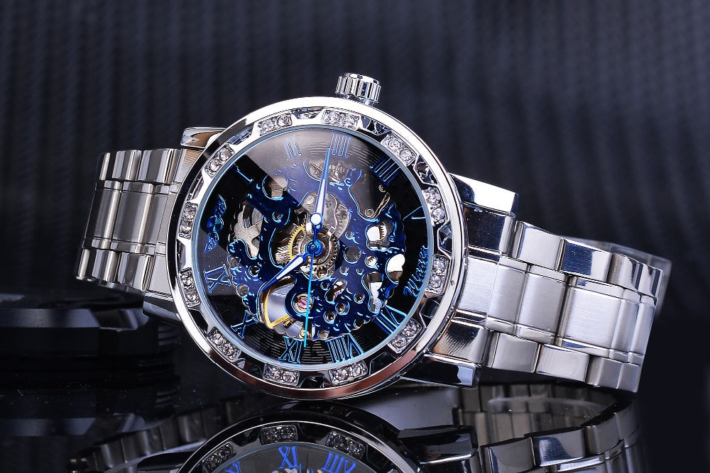 Montre Homme Acier Doré - Montre-bracelet Quartz Luxe avec Bracelet en Acier Réglable