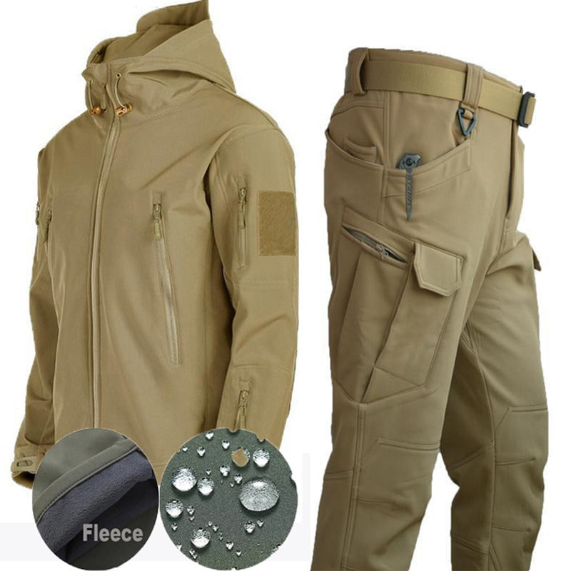 Kleding en accessoires > Kleding > Kledingsets : Ensemble Outdoor Homme - Veste d'Hiver Matelassée avec Capuche et Pantalon Cargo dans de Roselva