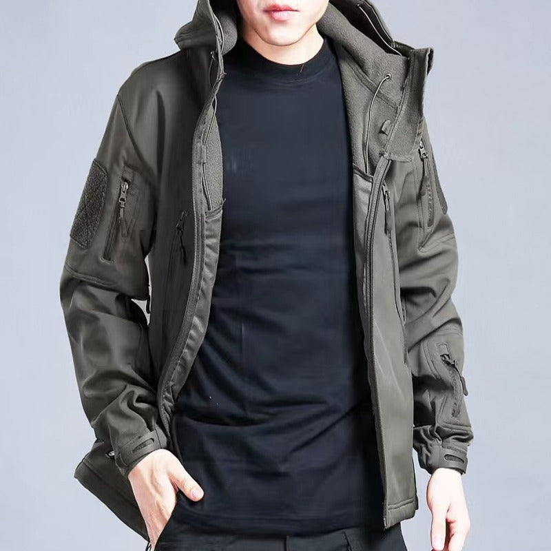 Kleding en accessoires > Kleding > Kledingsets : Ensemble Outdoor Homme - Veste d'Hiver Matelassée avec Capuche et Pantalon Cargo dans de Roselva