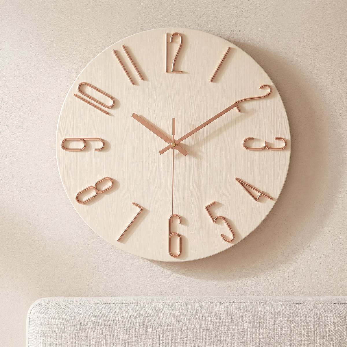 Wall Clocks : WireClock Horloge Murale Moderne pour Salon dans Or de Roselva
