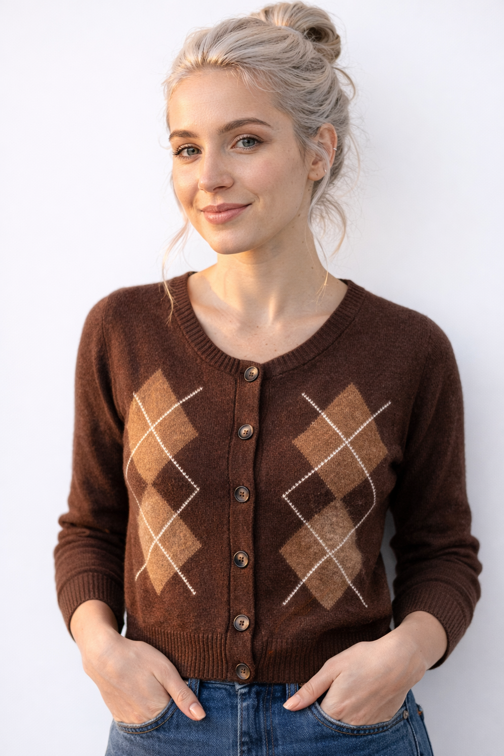 Cardigan Femme à Manches Longues