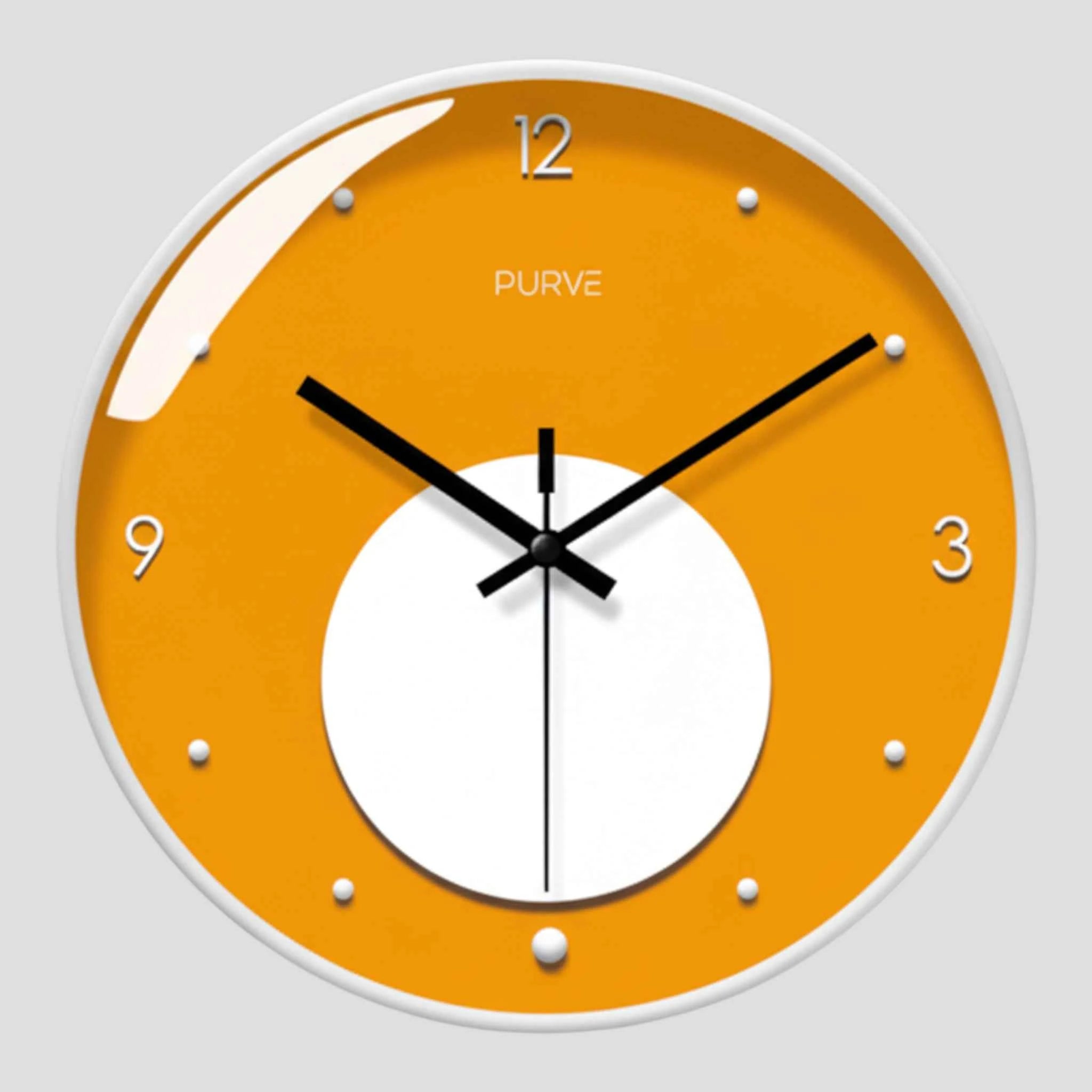 Horloges murales : Horloge Murale Design Quartz Silencieuse Moderne Minimaliste Grande Taille dans boîte blanche de Marche Lino
