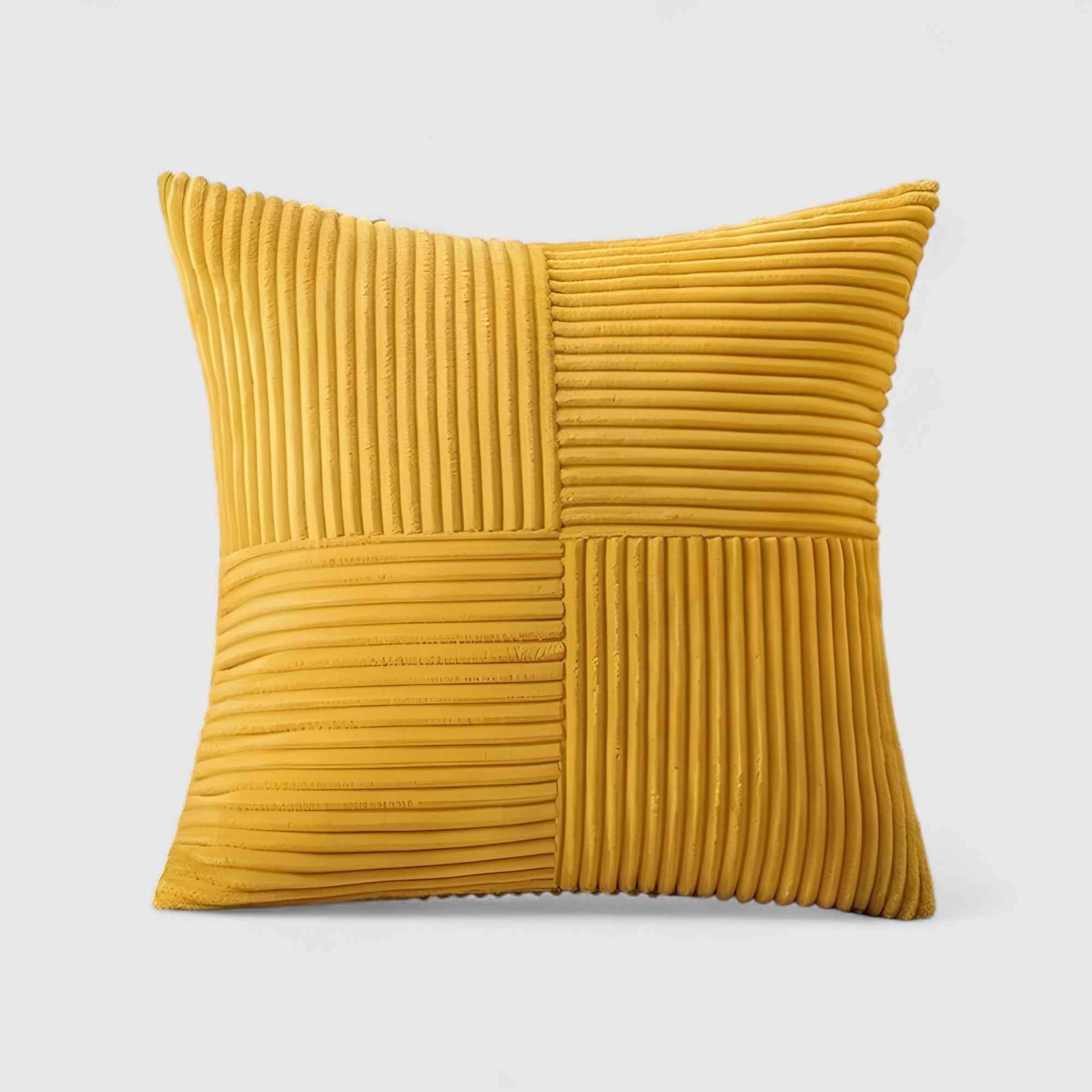 Housses de coussin : Housse de Coussin Velours Côtelé Accessoires De Maison dans Jaune 45cm x 45cm de Marche Lino