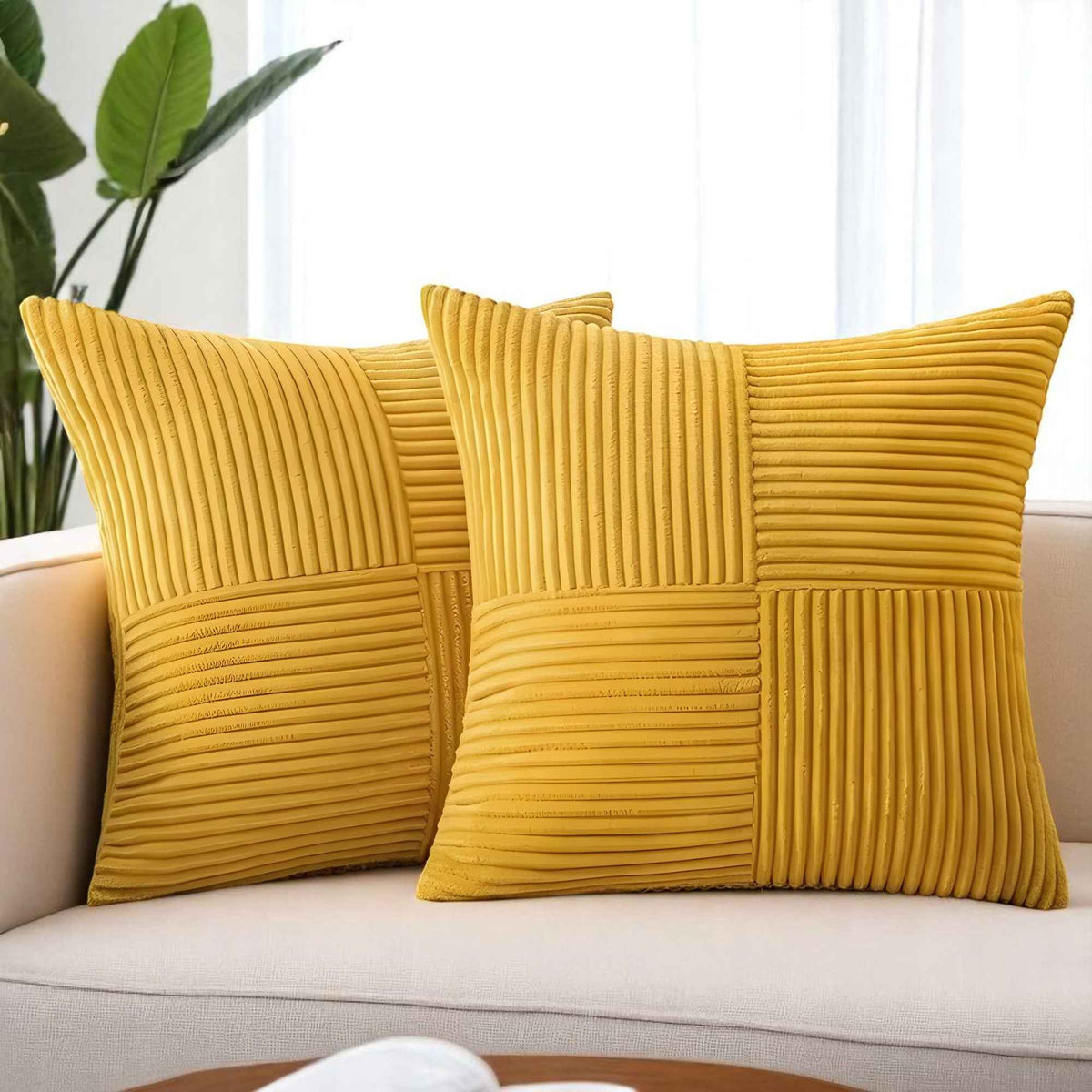 Housses de coussin : Housse de Coussin Velours Côtelé Accessoires De Maison dans de Marche Lino